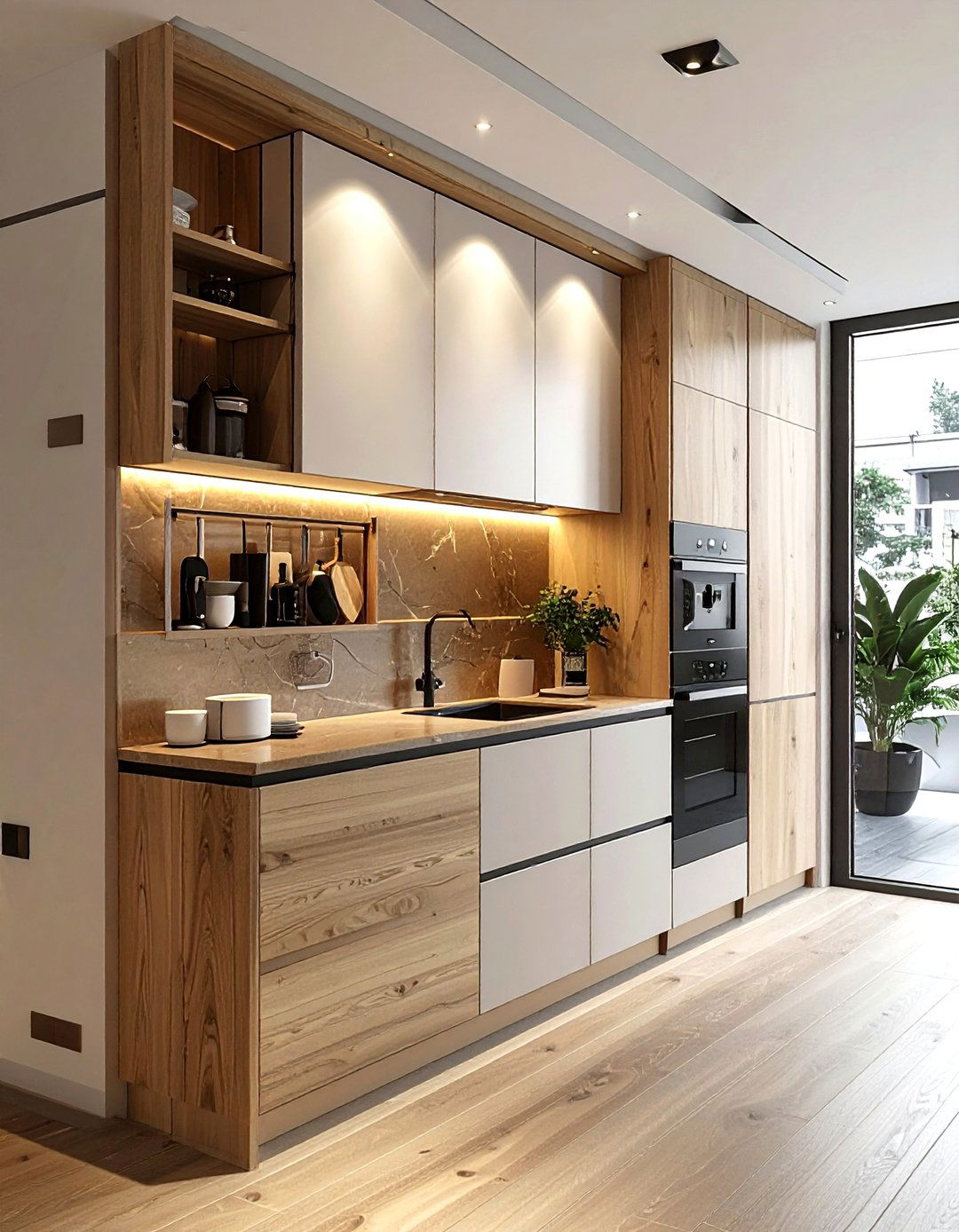 Hidden Wall Cabinet - 30 kitchen wall storage ideas