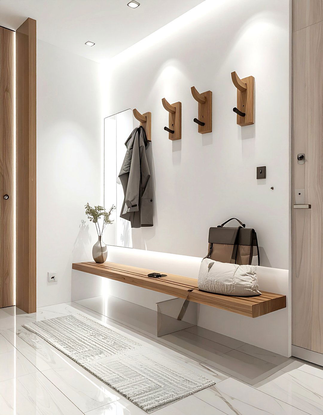 Hidden Wall Hooks - 30 mudroom hook ideas