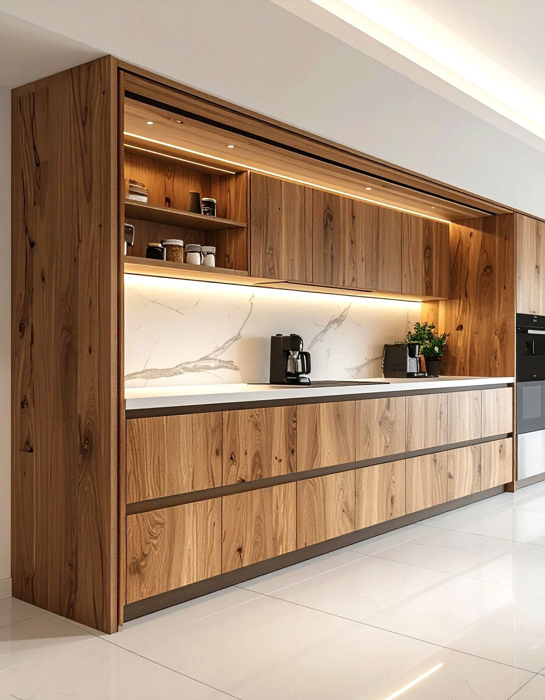 Hidden appliance garage - 30 custom kitchen ideas