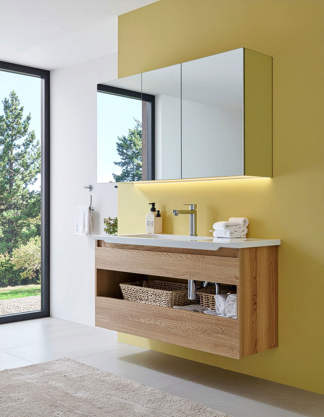 Hidden bathroom storage - 30 master bath remodel ideas