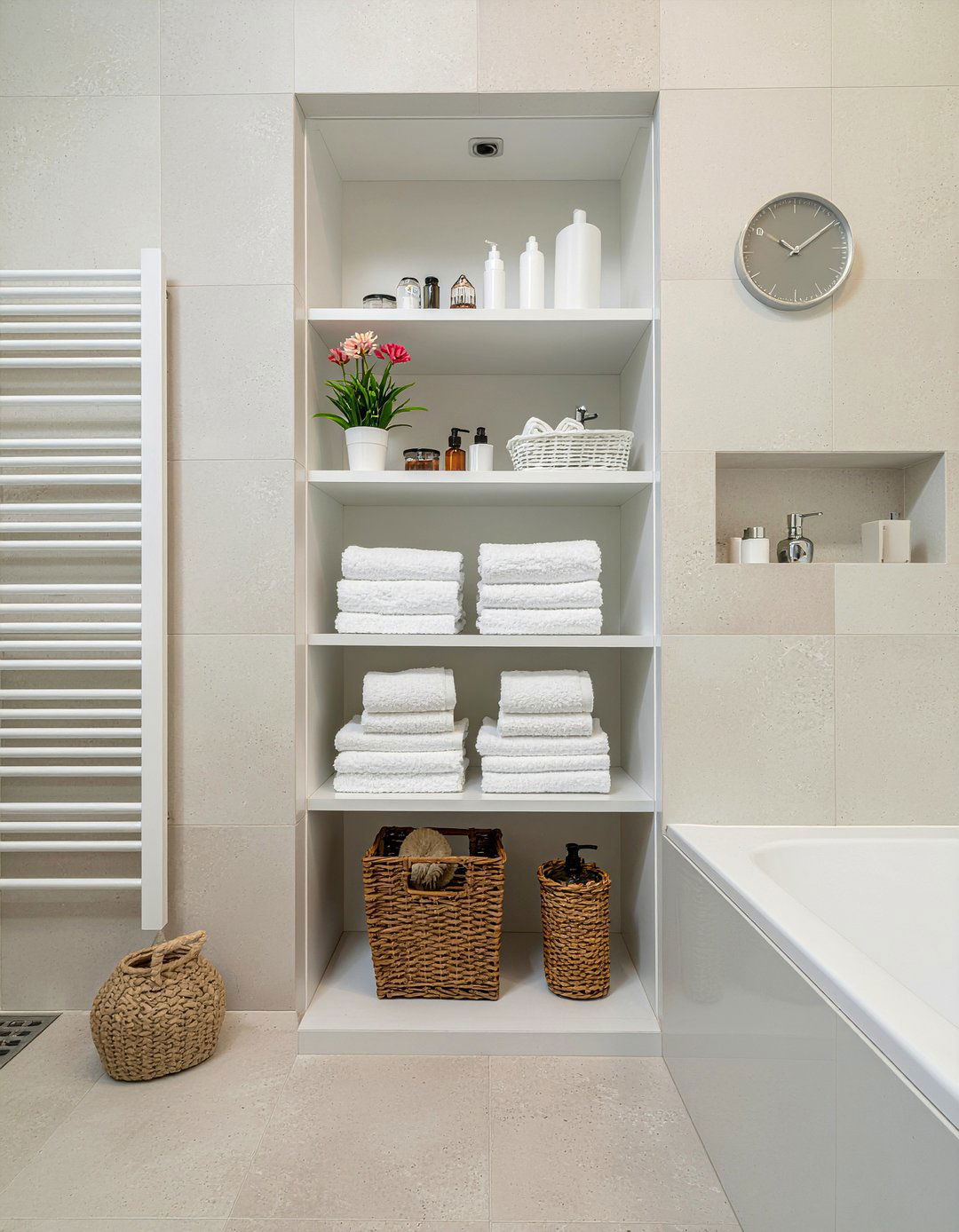Hidden bathroom storage - 30 bathroom linen cabinet ideas