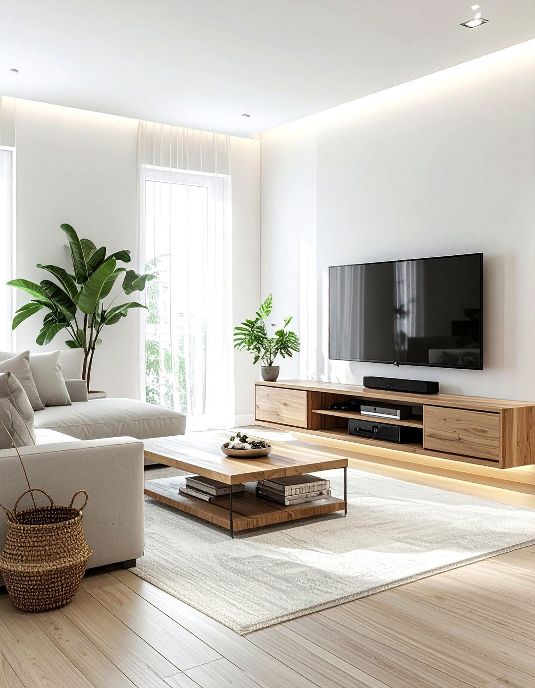 Hidden cable management - 30 living room hacks