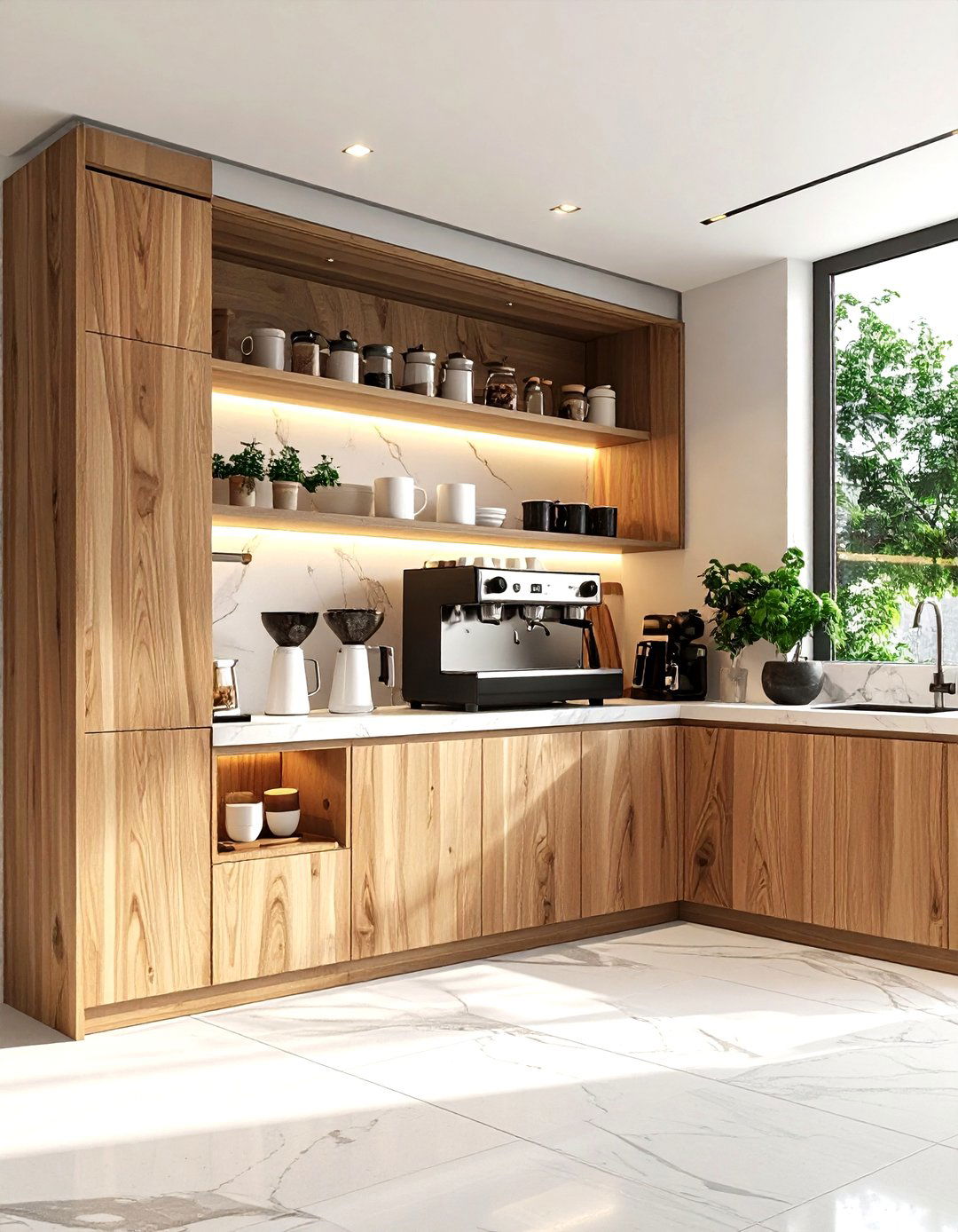 Hidden coffee station - 30 trending kitchen ideas