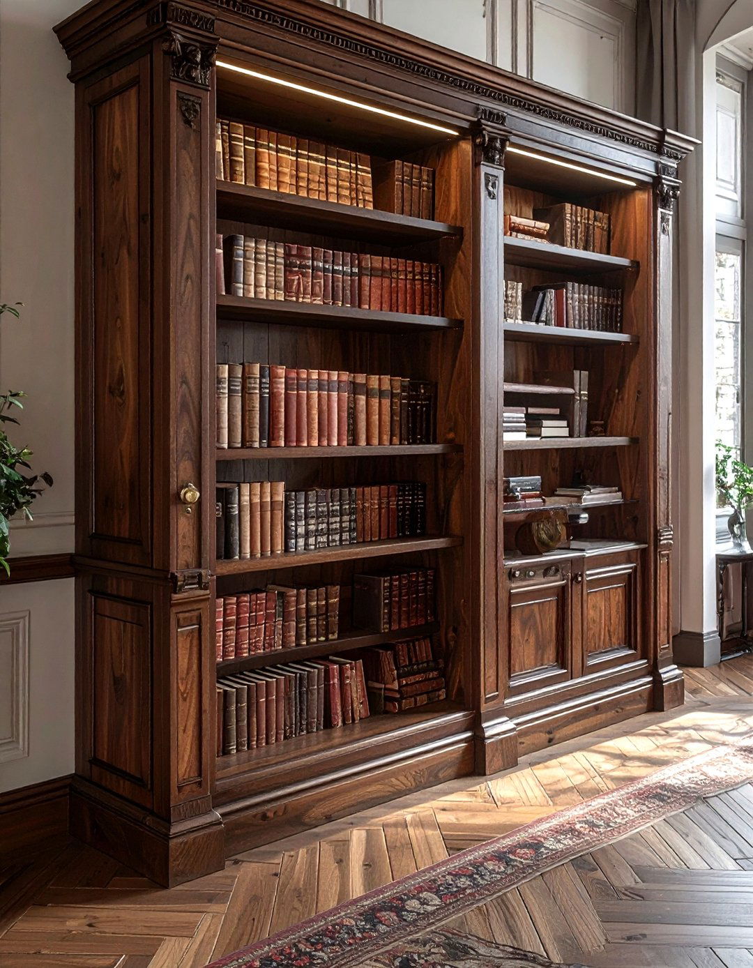 Hidden door bookshelf - 30 living room built-in shelves