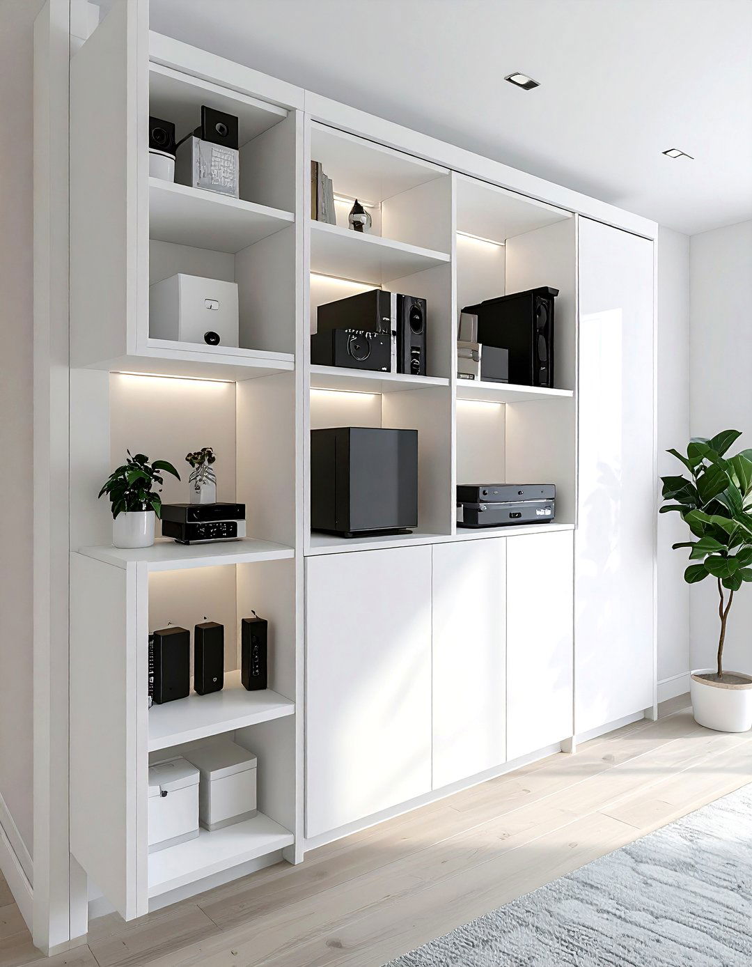 Hidden door storage - 30 living room hacks