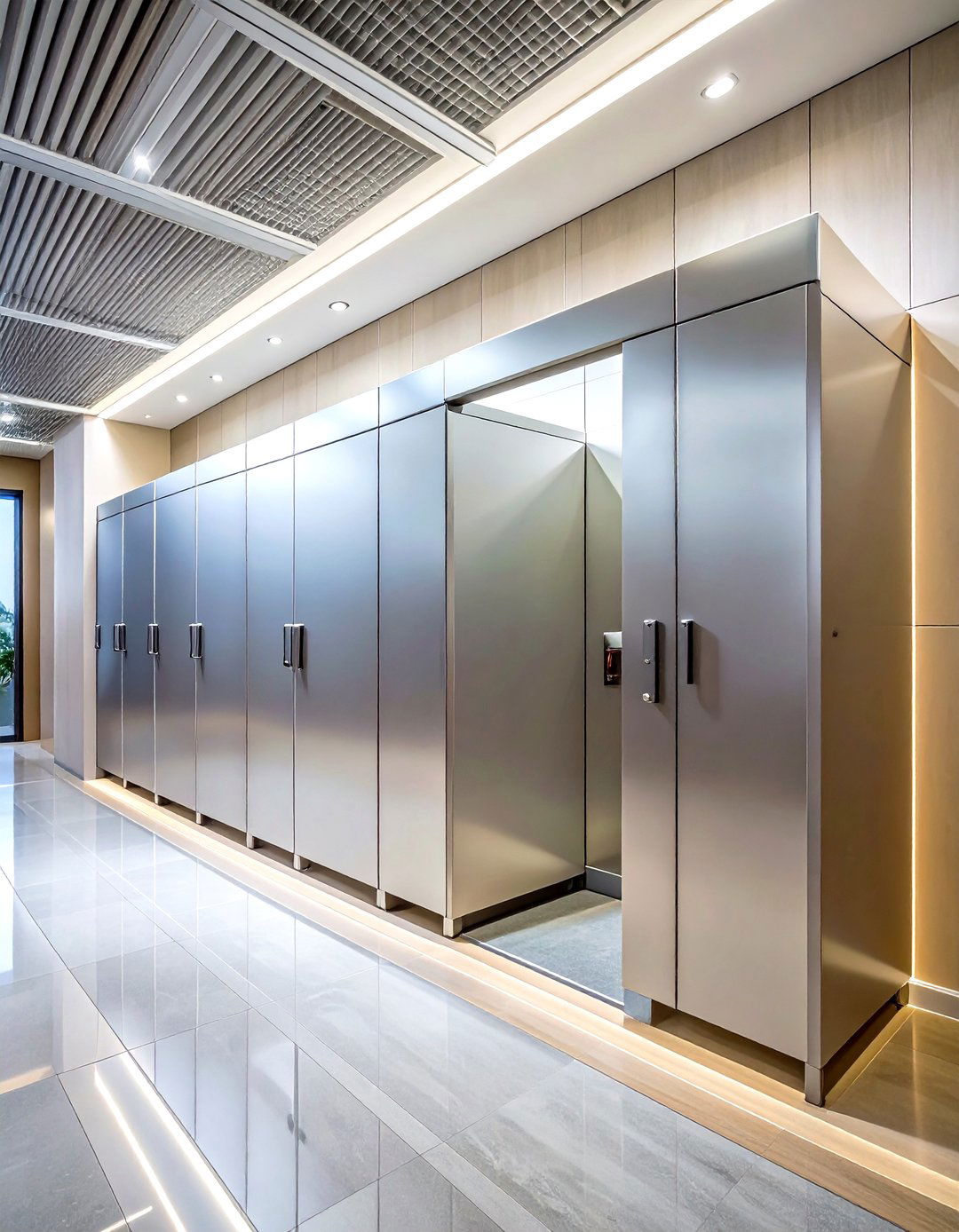 Hidden hardware toilet partitions - 30 toilet partition ideas