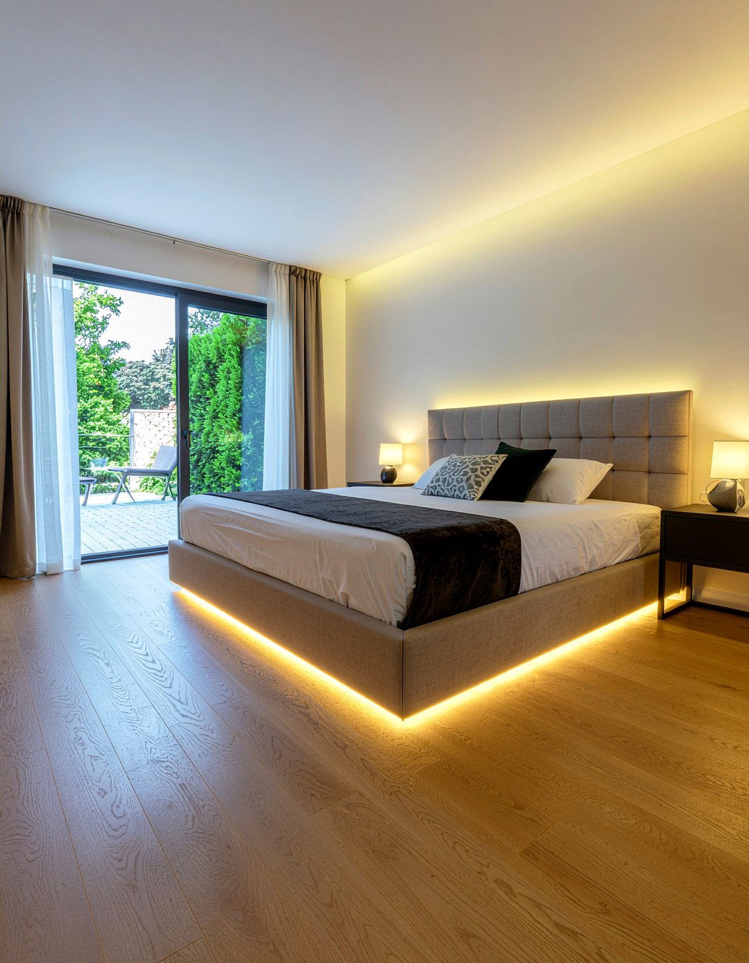 Hidden led strip lighting - 30 contemporary bedroom ideas