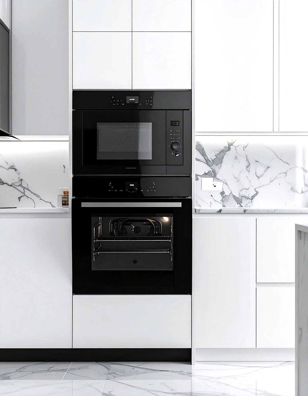 Hidden microwave cabinet - 30 kitchen hidden storage ideas