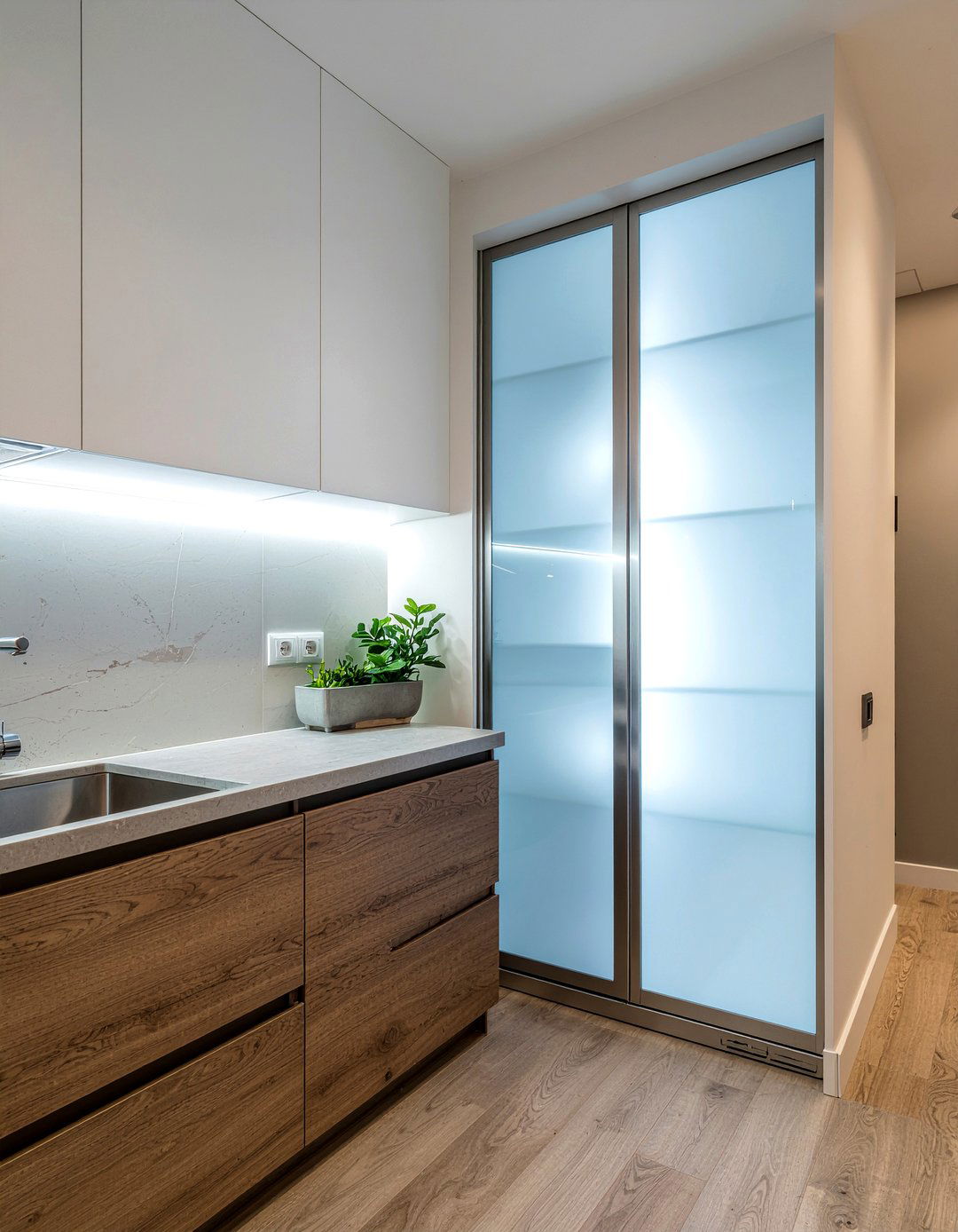 Hidden pantry door lighting - 30 accent lighting kitchen ideas