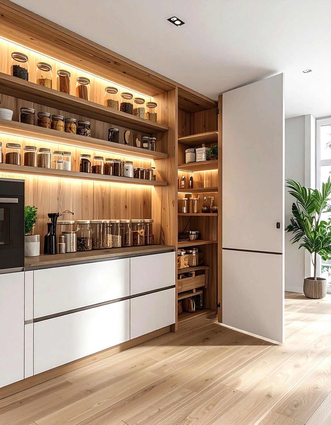 Hidden pantry kitchen - 30 Scandinavian kitchen ideas
