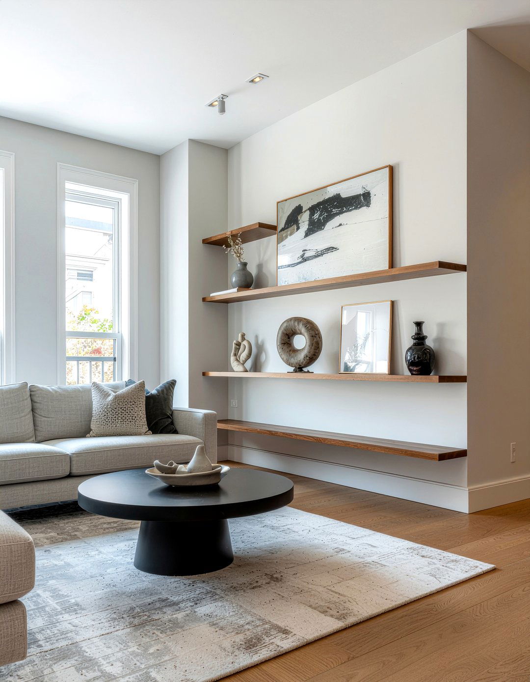 Hidden shelf bracket - 30 living room bracket ideas