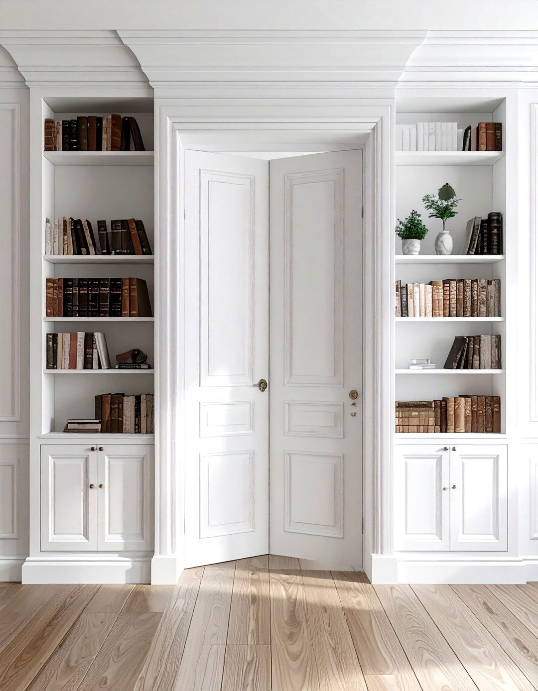 Hidden storage doors - 30 living room built-in storage ideas