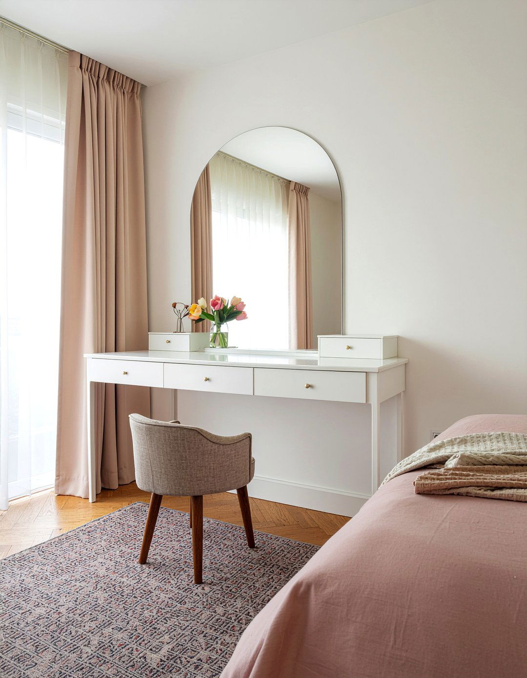 Hidden storage makeup vanity - 30 bedroom makeup vanities