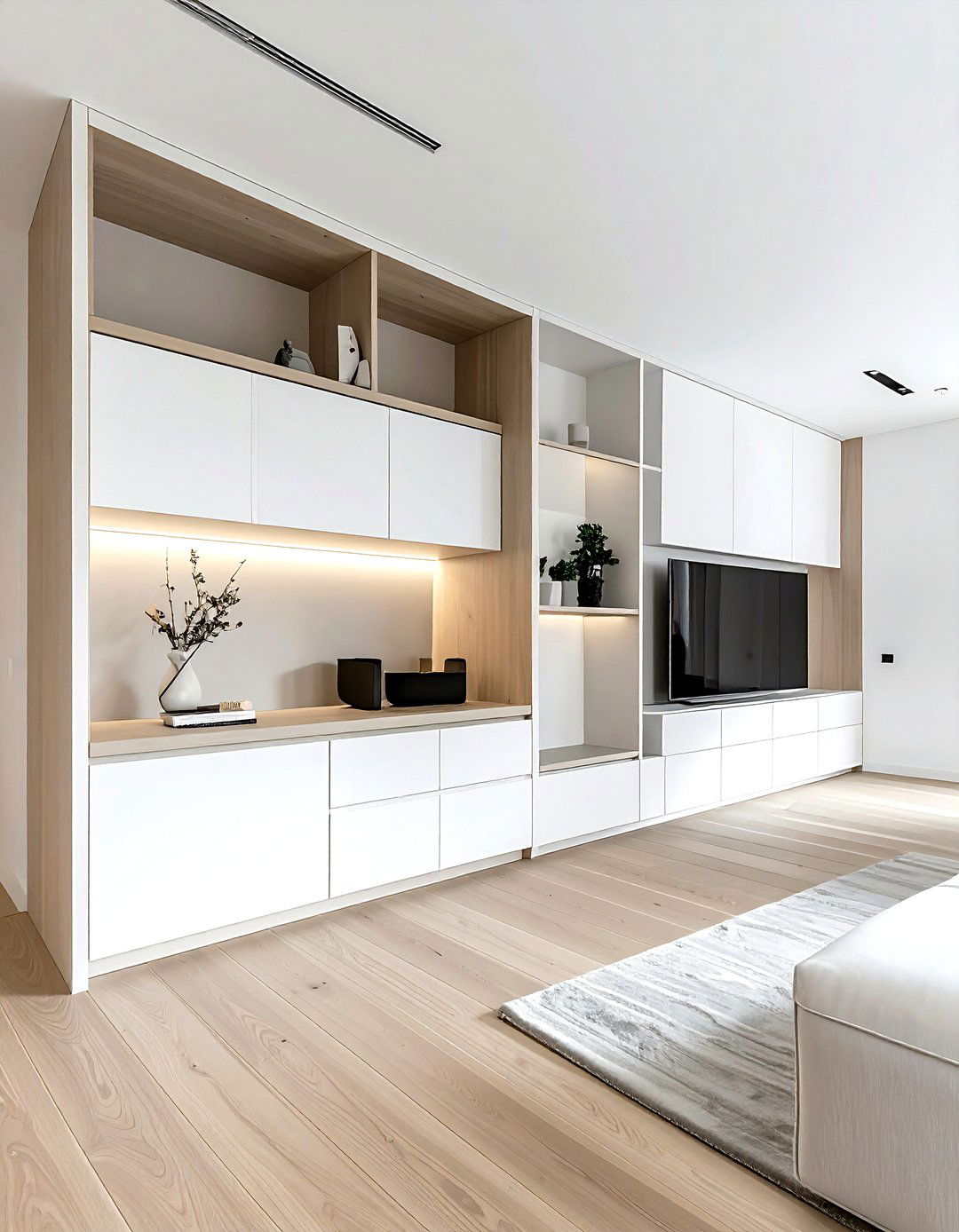 Hidden storage wall - 30 architect home decor ideas