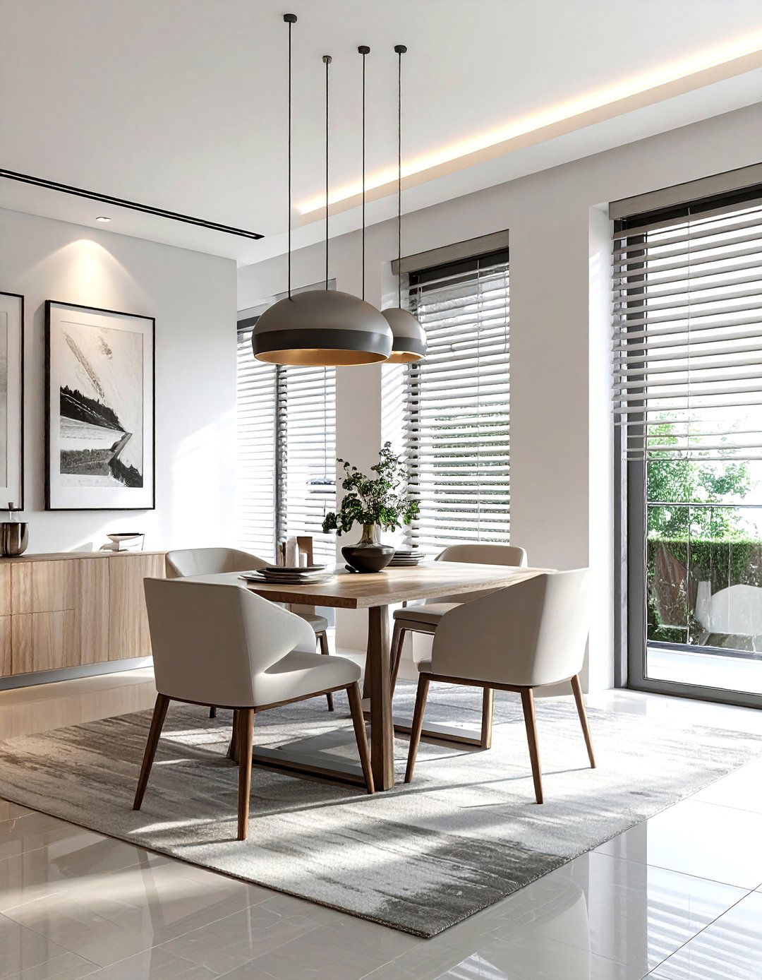 Hidden tilt rod shutters - 30 dining room shutter ideas