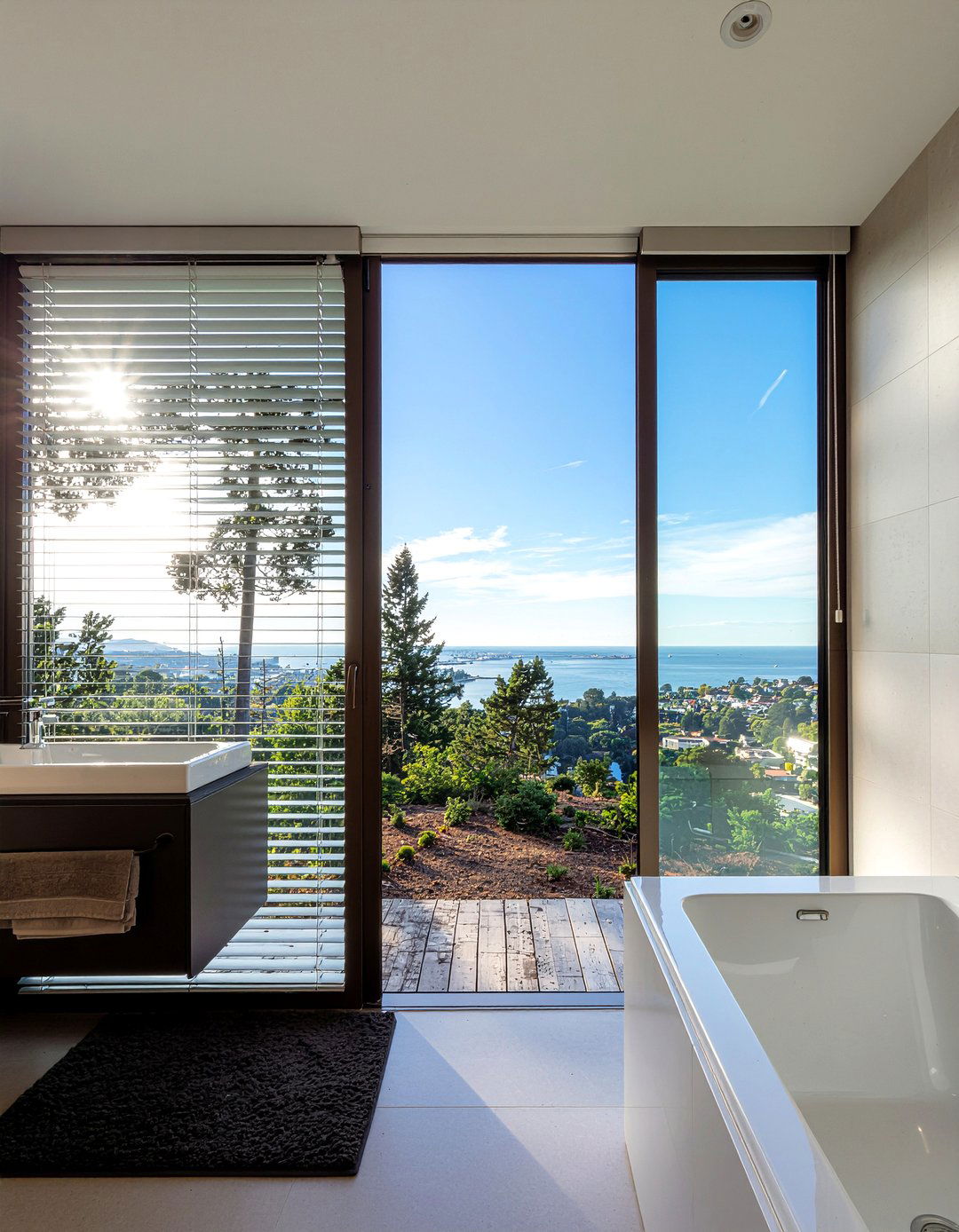 Hidden tilt rod shutters - 30 bathroom shutter ideas