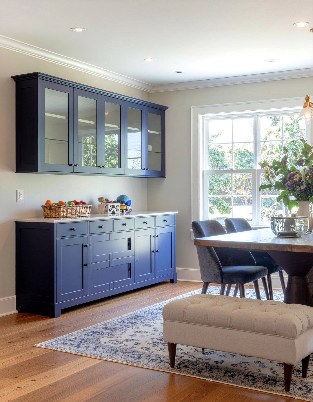 Hidden toy storage in dining room - 30 dining room playroom combo ideas