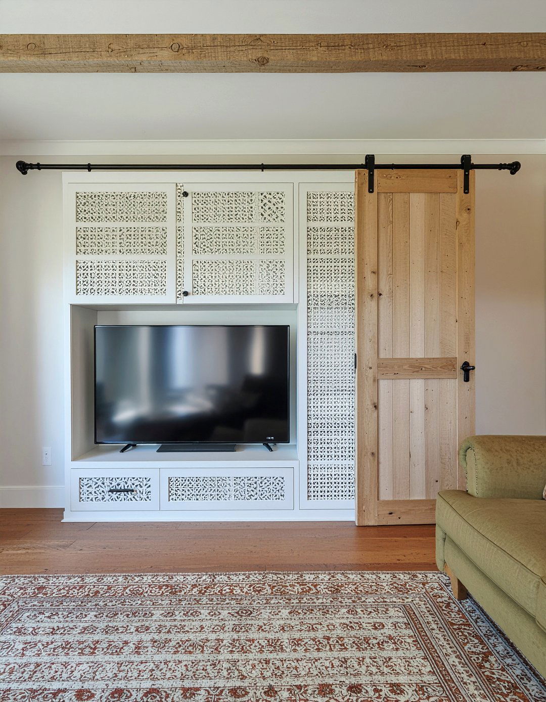 Hidden tv cabinet - 30 living room wall mounted tv ideas