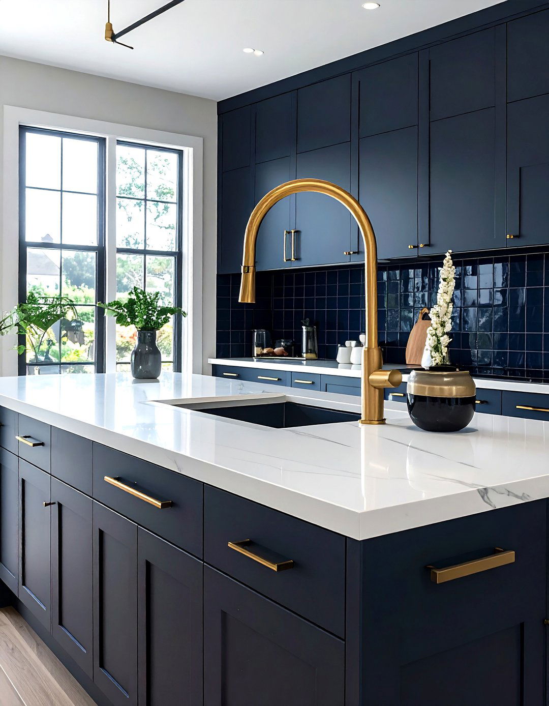 High Arch Spout Kitchen Faucet - 30 Newport Brass kitchen ideas