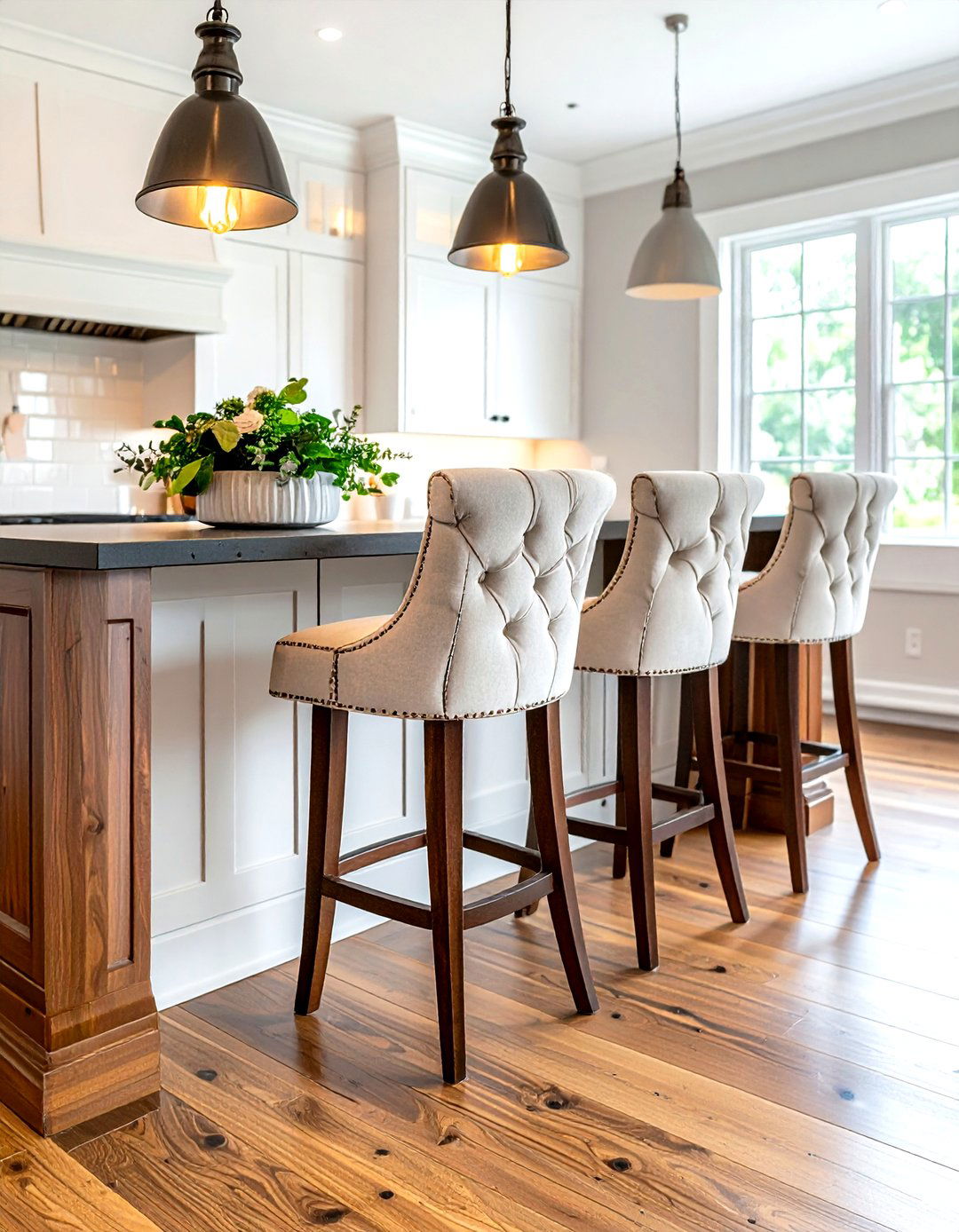 High Back Bar Stools - 30 kitchen seating ideas