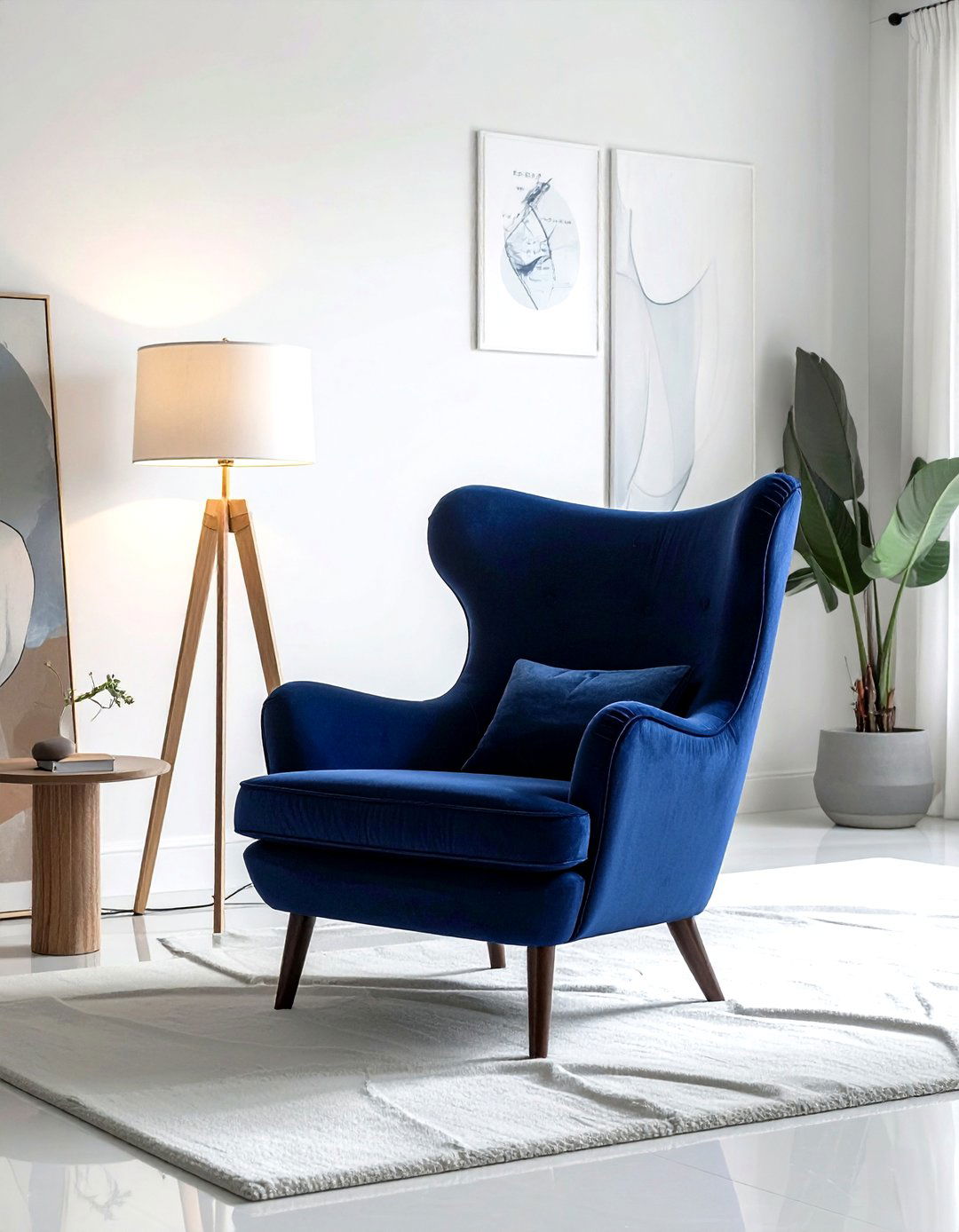 High Back Slipper Chair - 30 living room slipper chair ideas