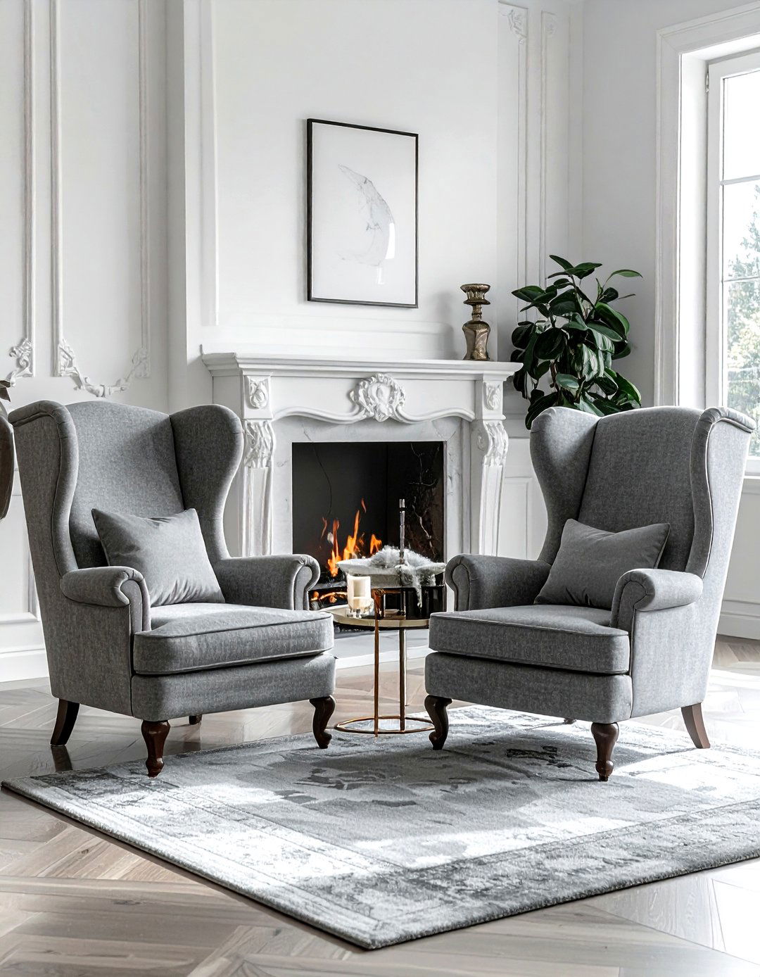 High Back Wingchair - 30 living room luxury furniture ideas
