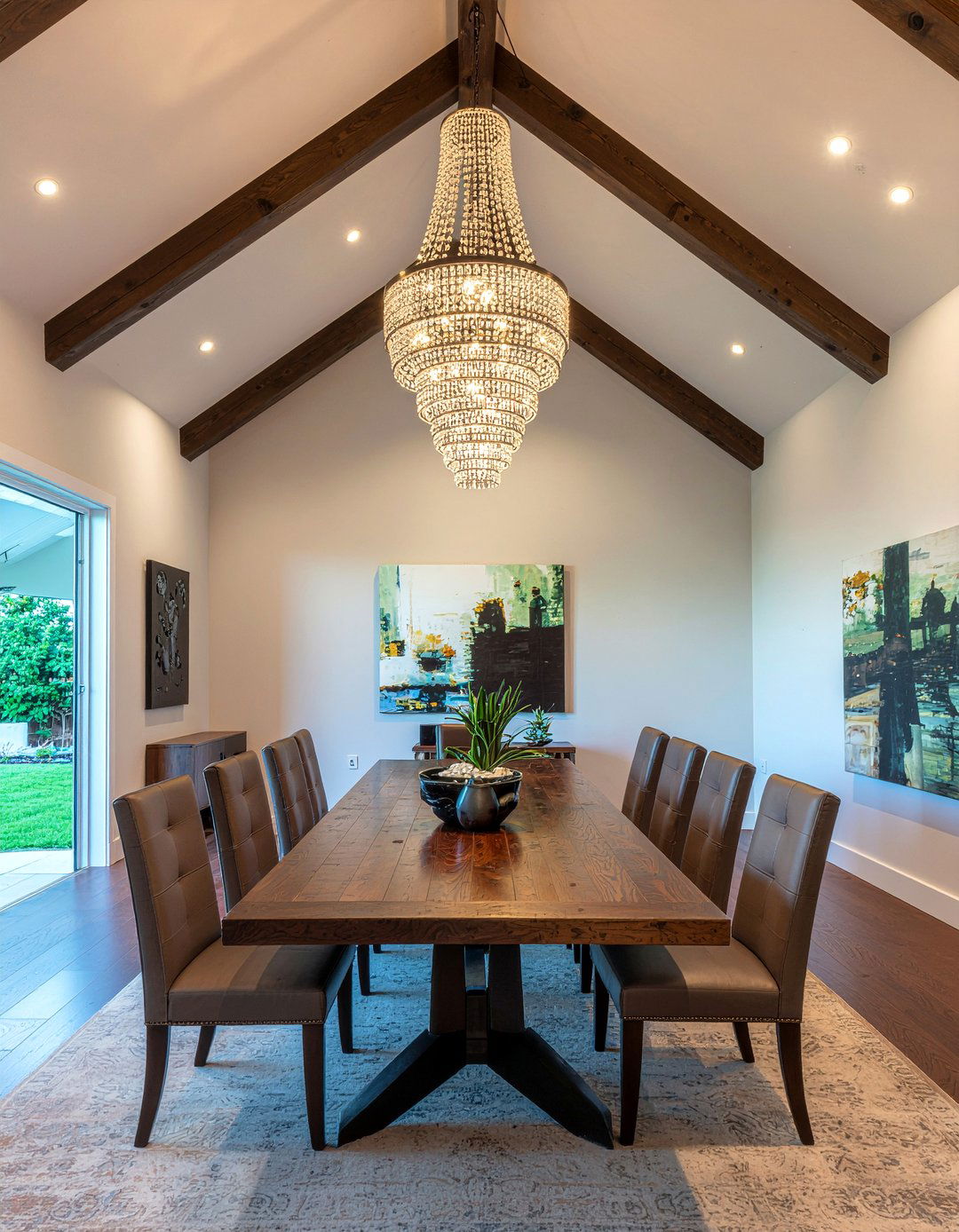 High Ceiling Dining Room Decor - 30 great room dining ideas