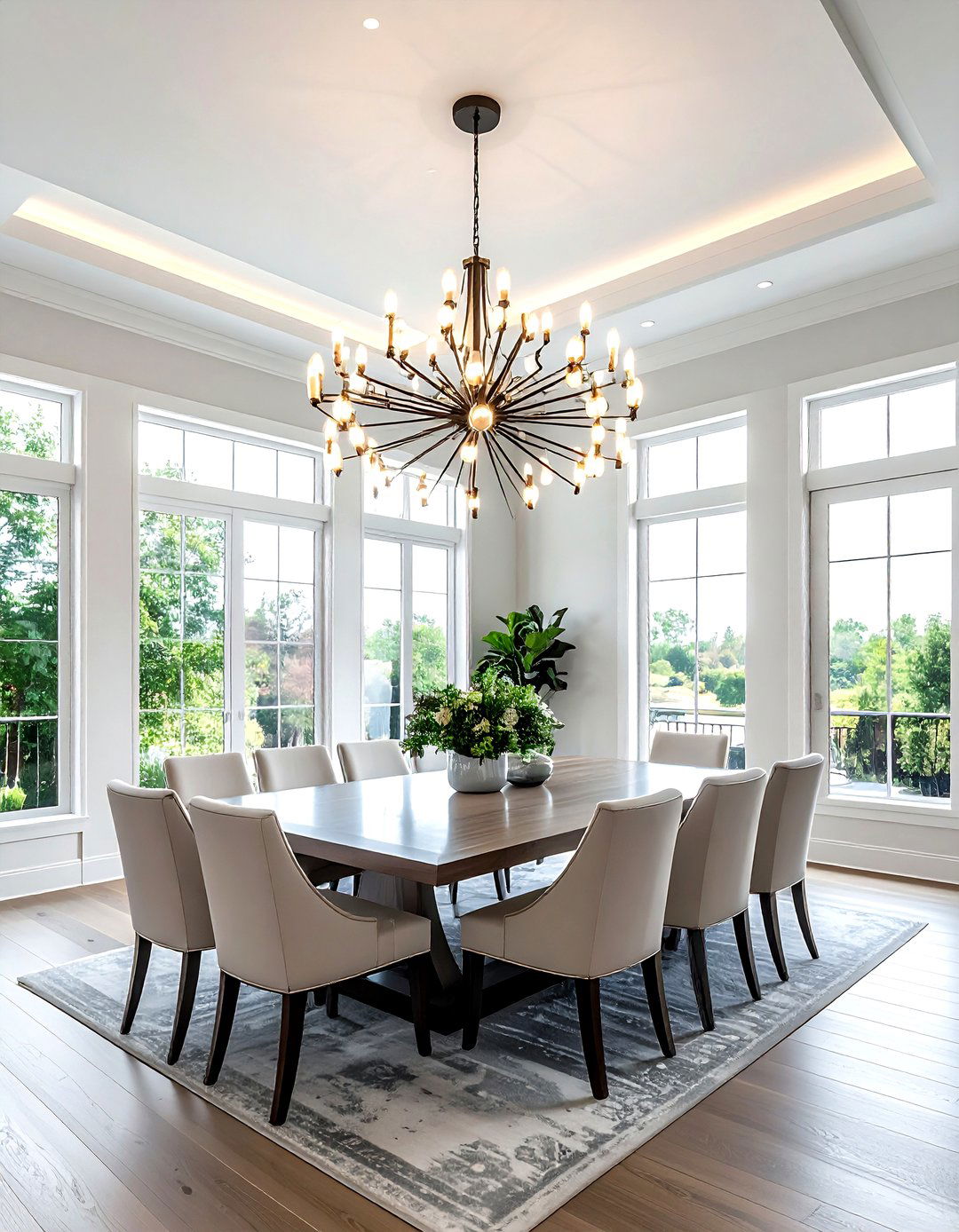 High Ceiling Dining Room Lighting - 30 sputnik chandelier dining room ideas