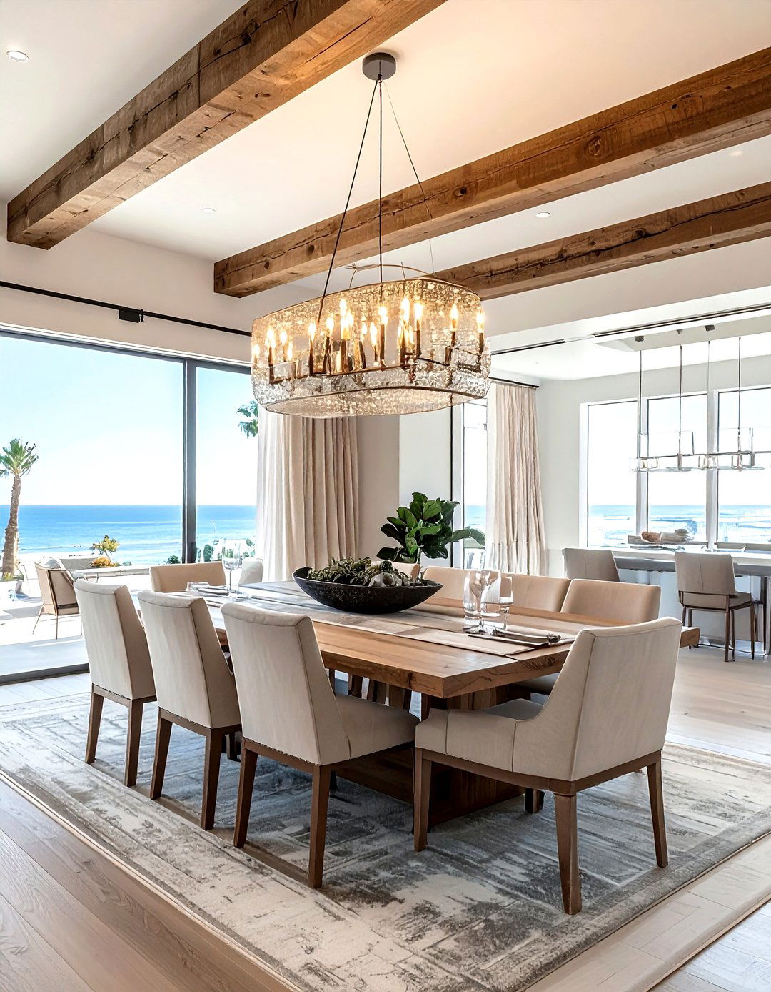 High Ceiling Dining Space - 30 Malibu dining room ideas
