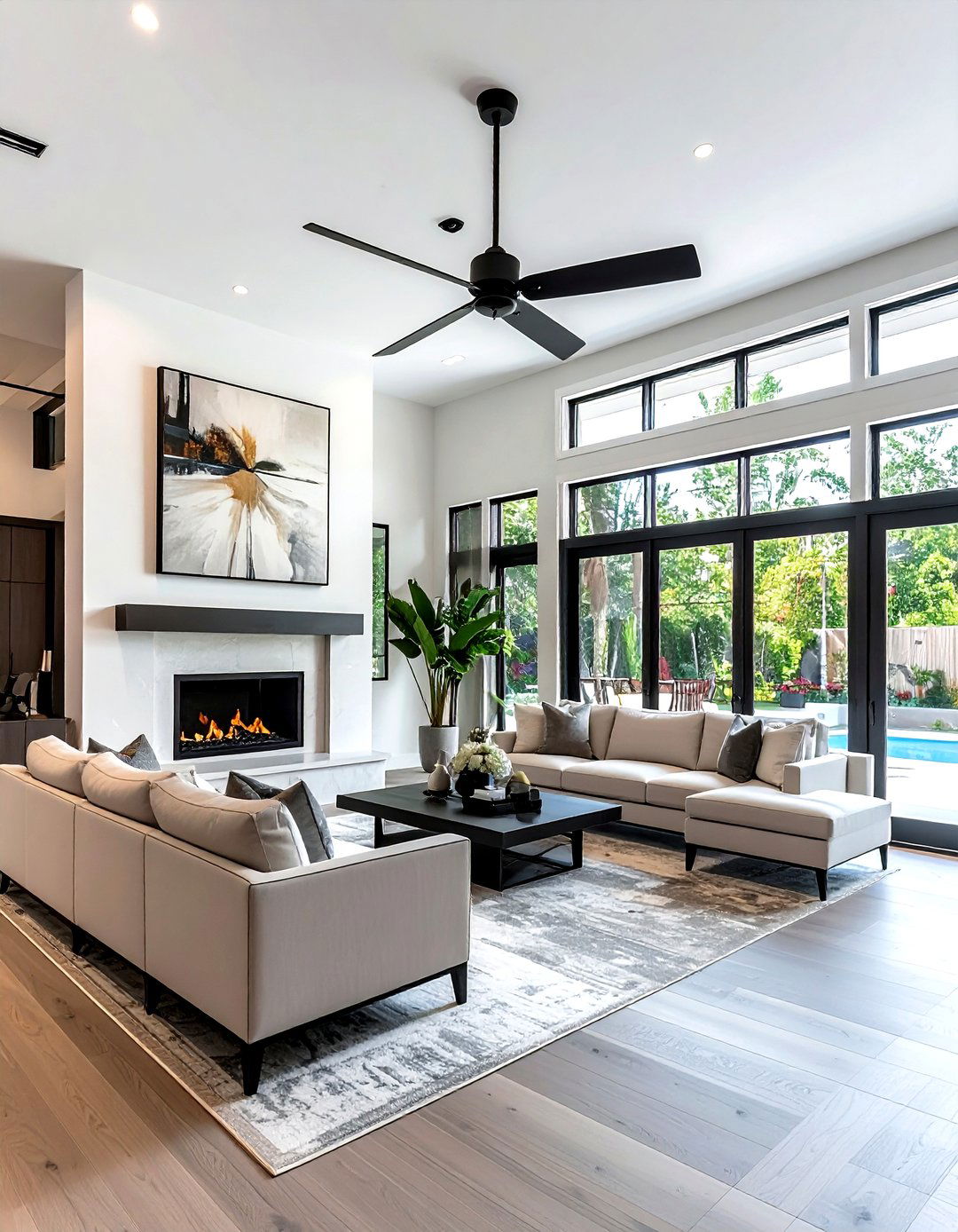 High Ceiling Downrod Fan - 30 living room ceiling fans