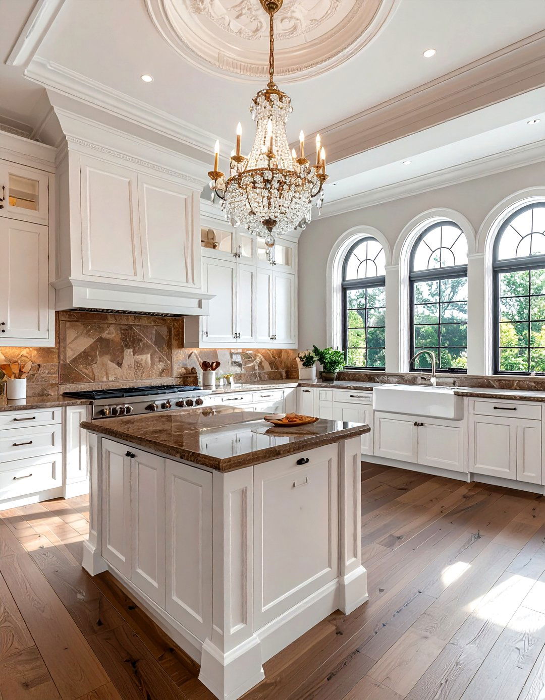 High Ceiling Kitchen - 30 brownstone kitchen ideas