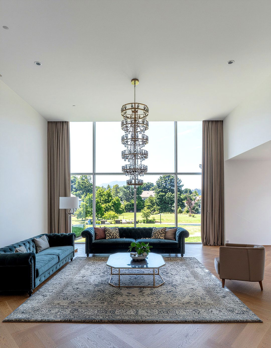 High Ceiling Living Room Light Fixture - 30 living room chandelier sizing ideas