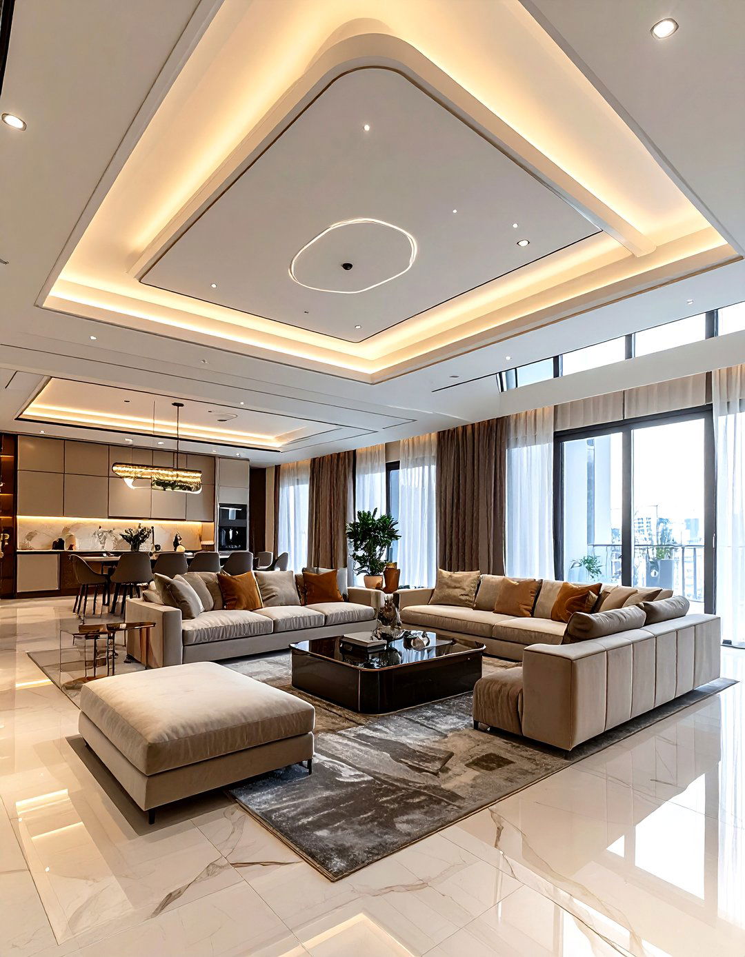 High Ceiling Recessed Lighting - 30 living room recessed lighting ideas