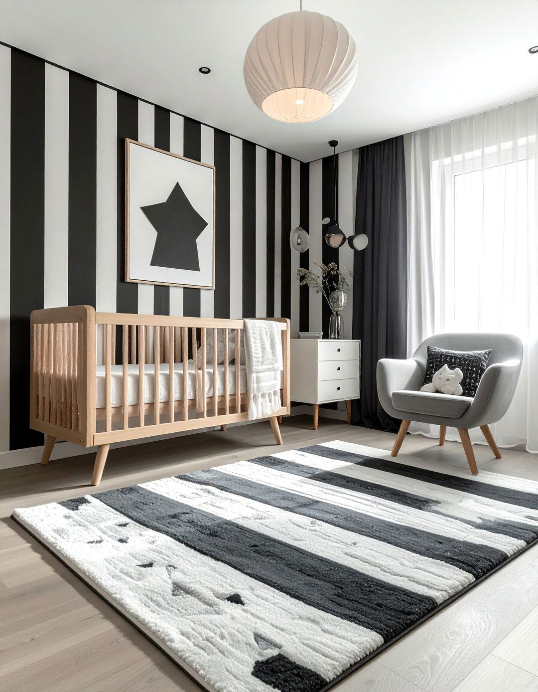 High Contrast Nursery - 30 newborn bedroom ideas