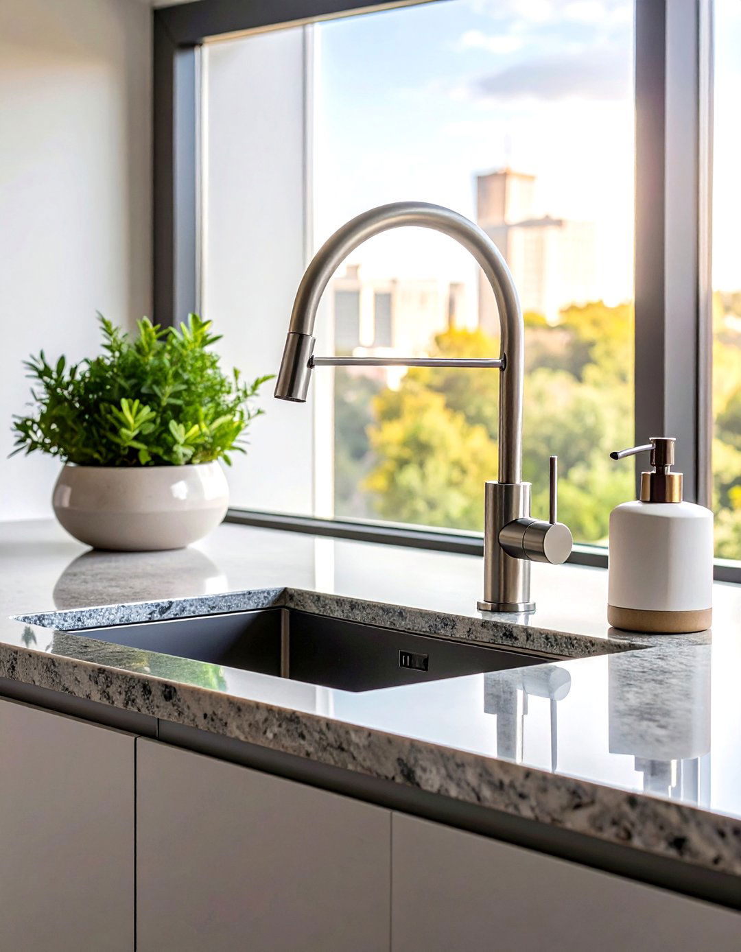 High Efficiency Kitchen Faucet - 30 water-saving kitchen ideas