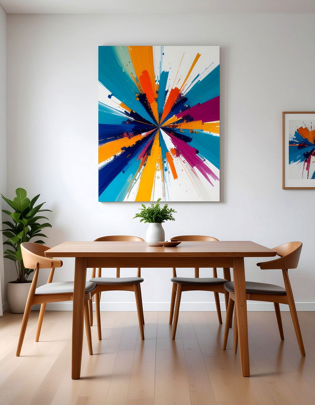 High End Art With Affordable Dining Set - 30 dining room high-low mixing ideas