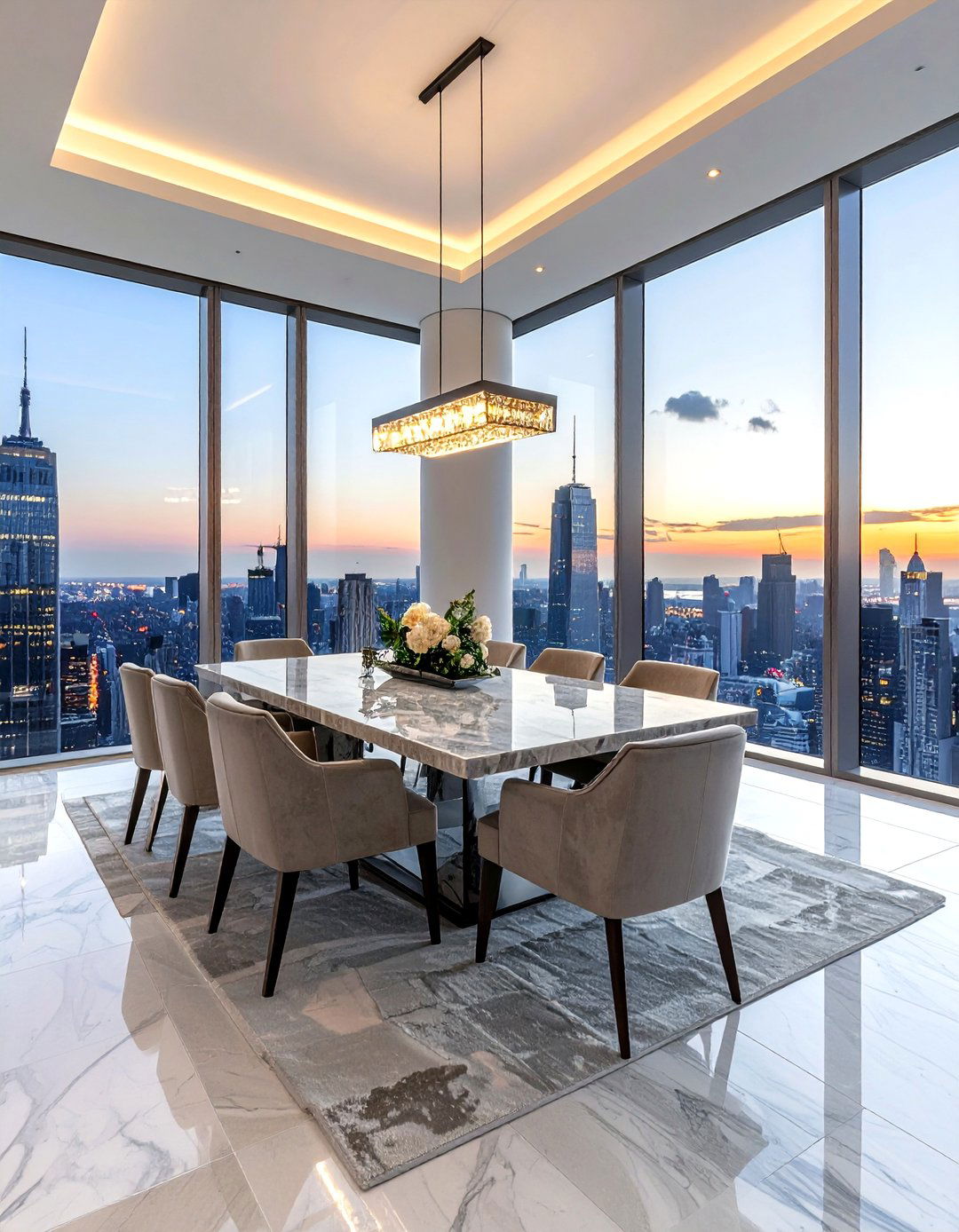 High End Penthouse Dining - 30 architect-designed dining room ideas
