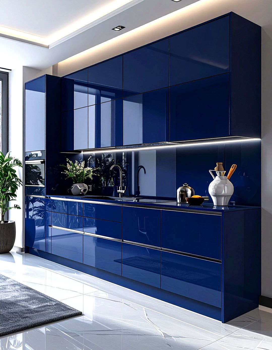 High Gloss Cabinet - 30 living room cabinet ideas