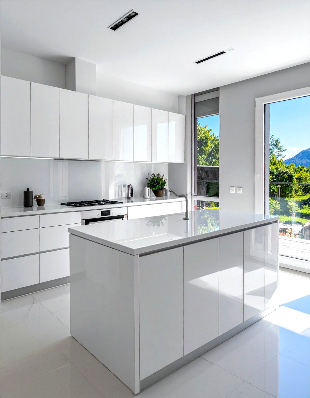 High Gloss Cabinets - 30 small kitchen cabinet ideas