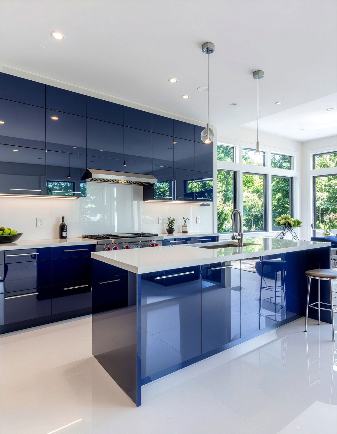 High Gloss Cabinets - 30 bold kitchen ideas