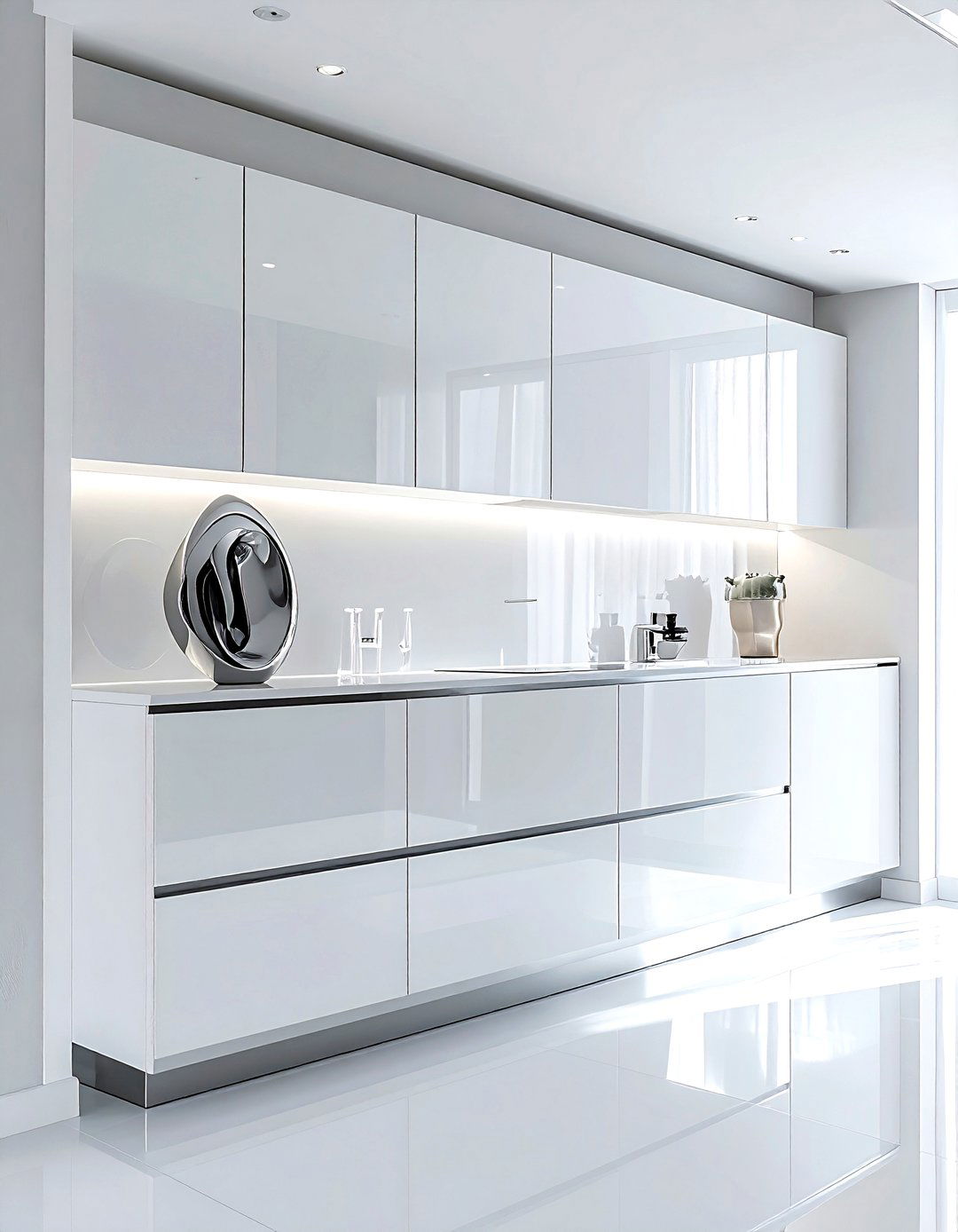 High Gloss Contemporary Cabinet - 30 living room cabinet storage ideas