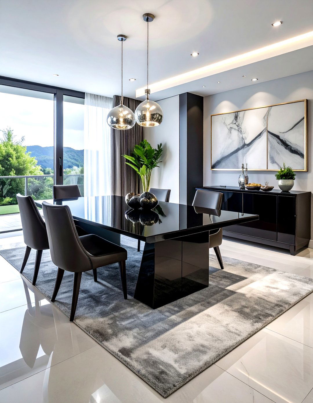 High Gloss Dining Room - 30 glam dining room ideas