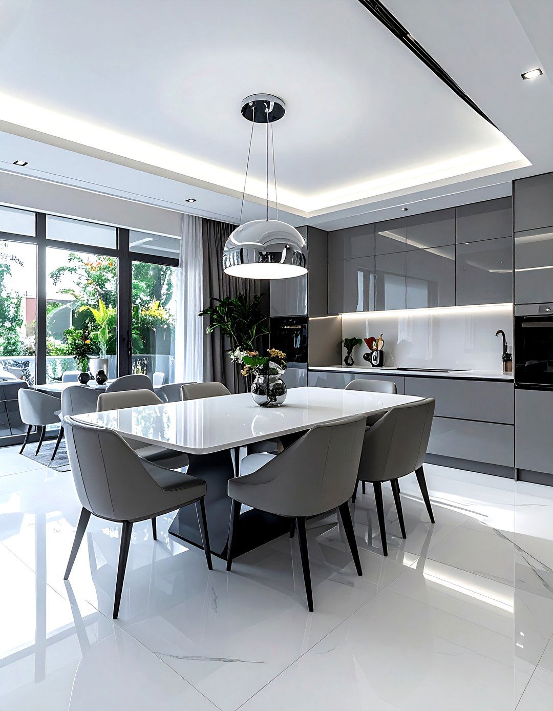 High Gloss Dining Room - 30 fearless dining room ideas