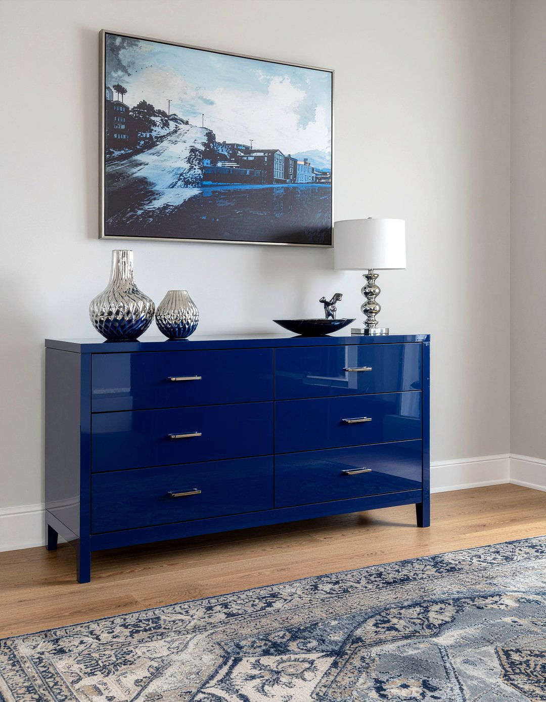 High Gloss Entryway Cabinet - 30 living room entryway ideas