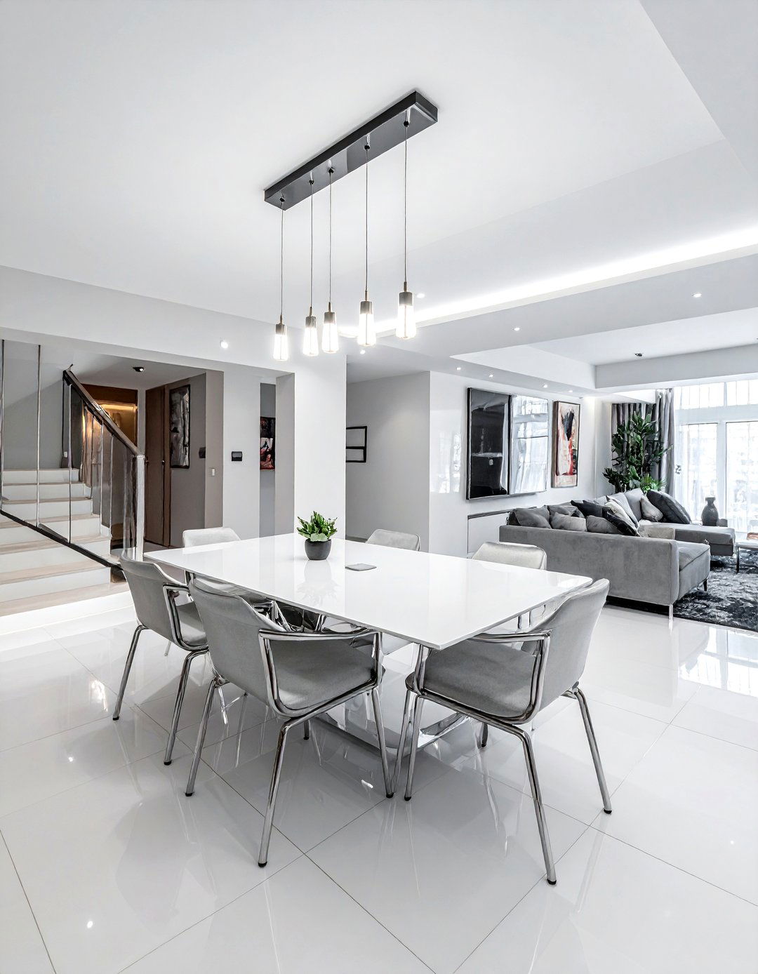 High Gloss Finishes - 30 under stairs dining ideas