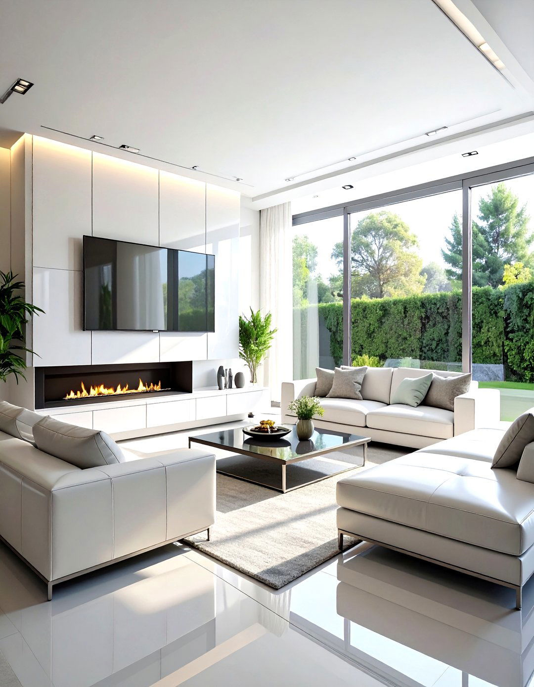 High Gloss Furniture - 30 living room natural lighting ideas