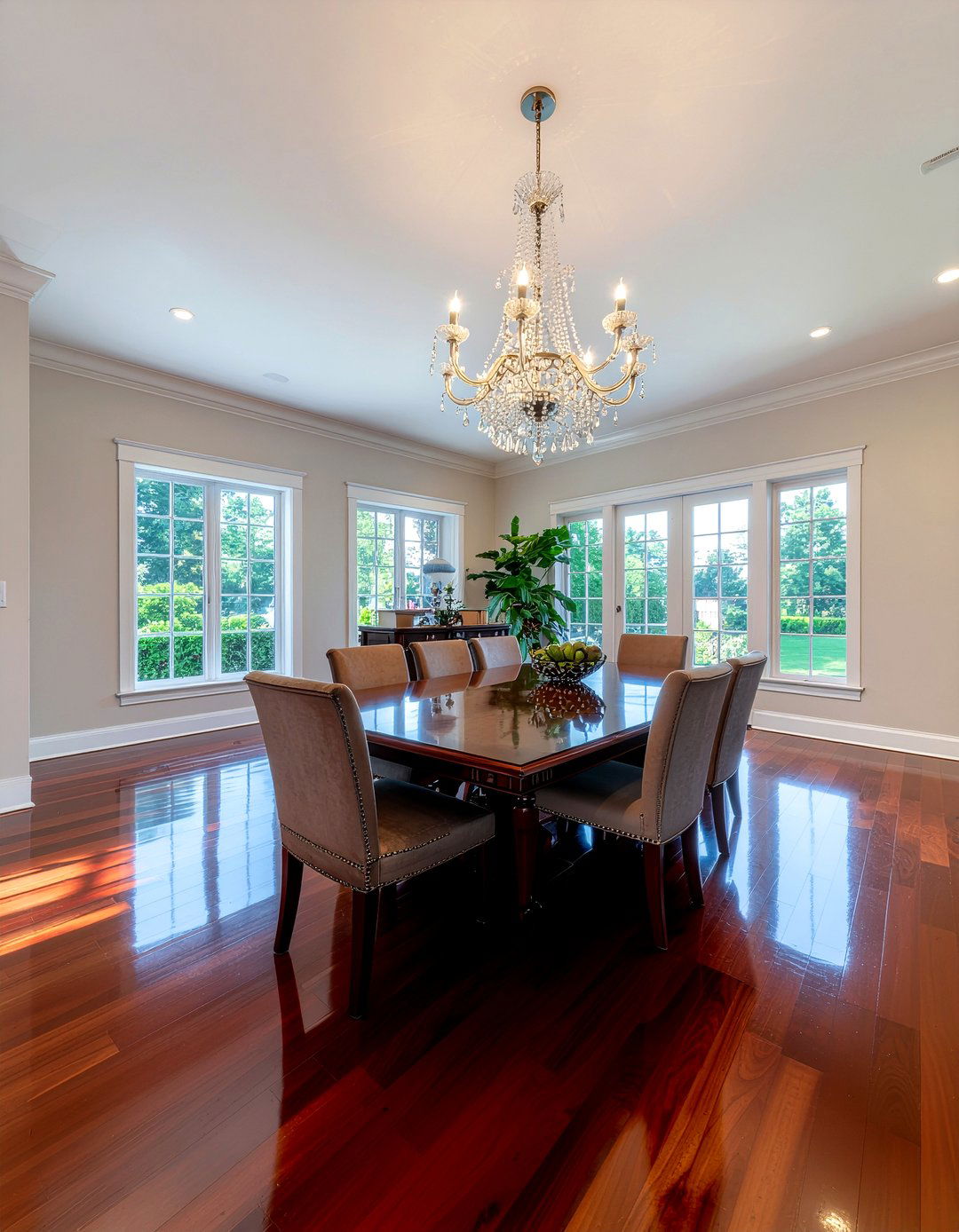 High Gloss Hardwood Dining Room - 30 dining room hardwood floor ideas