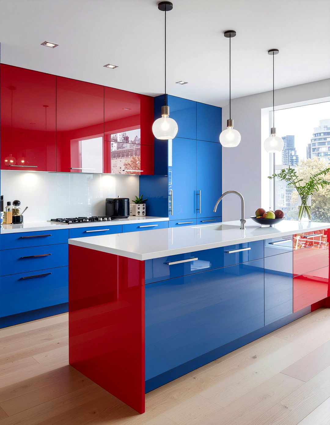 High Gloss Kitchen Finish - 30 panel-ready refrigerator kitchen ideas