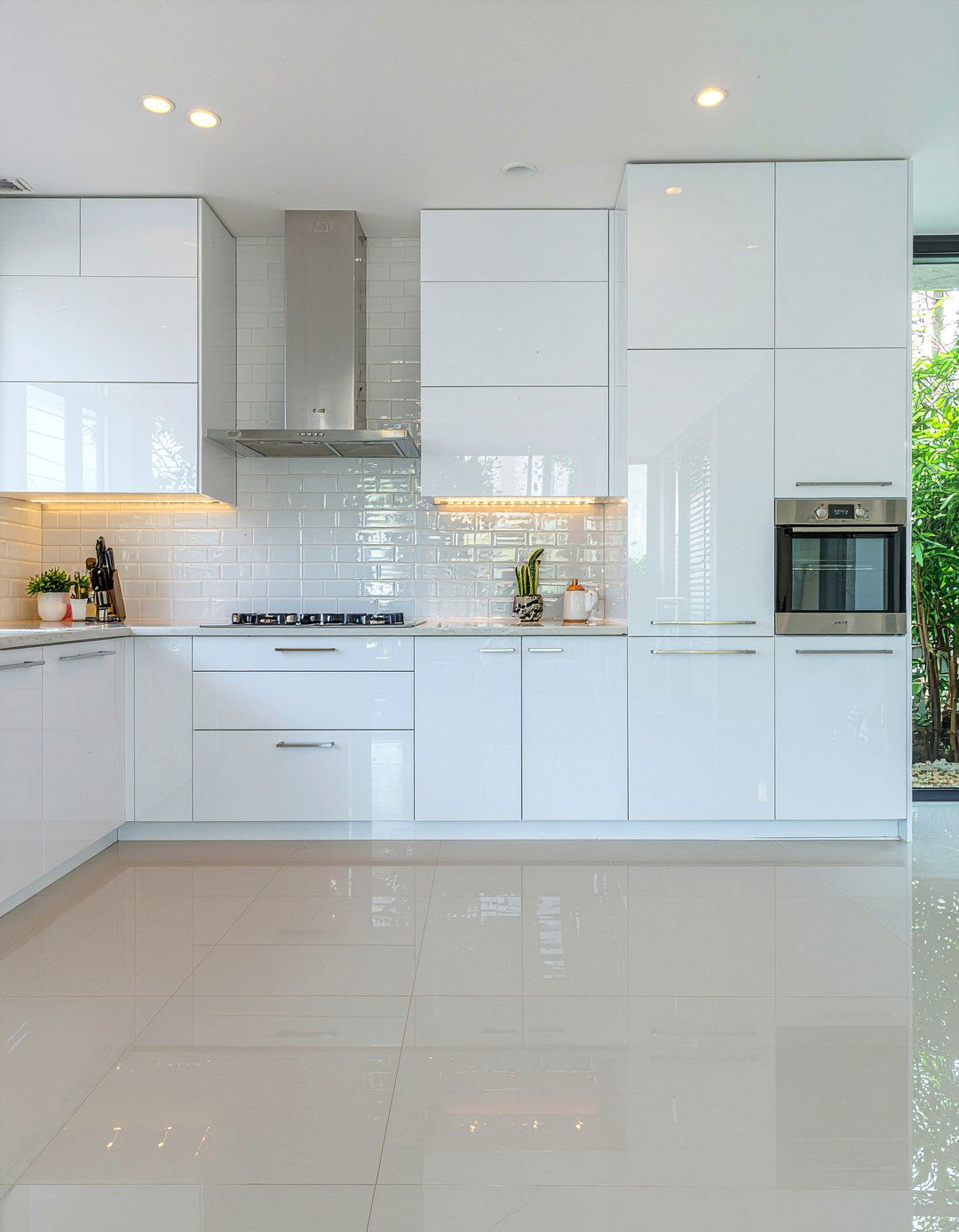 High Gloss Kitchen Finish - 30 bright kitchen ideas