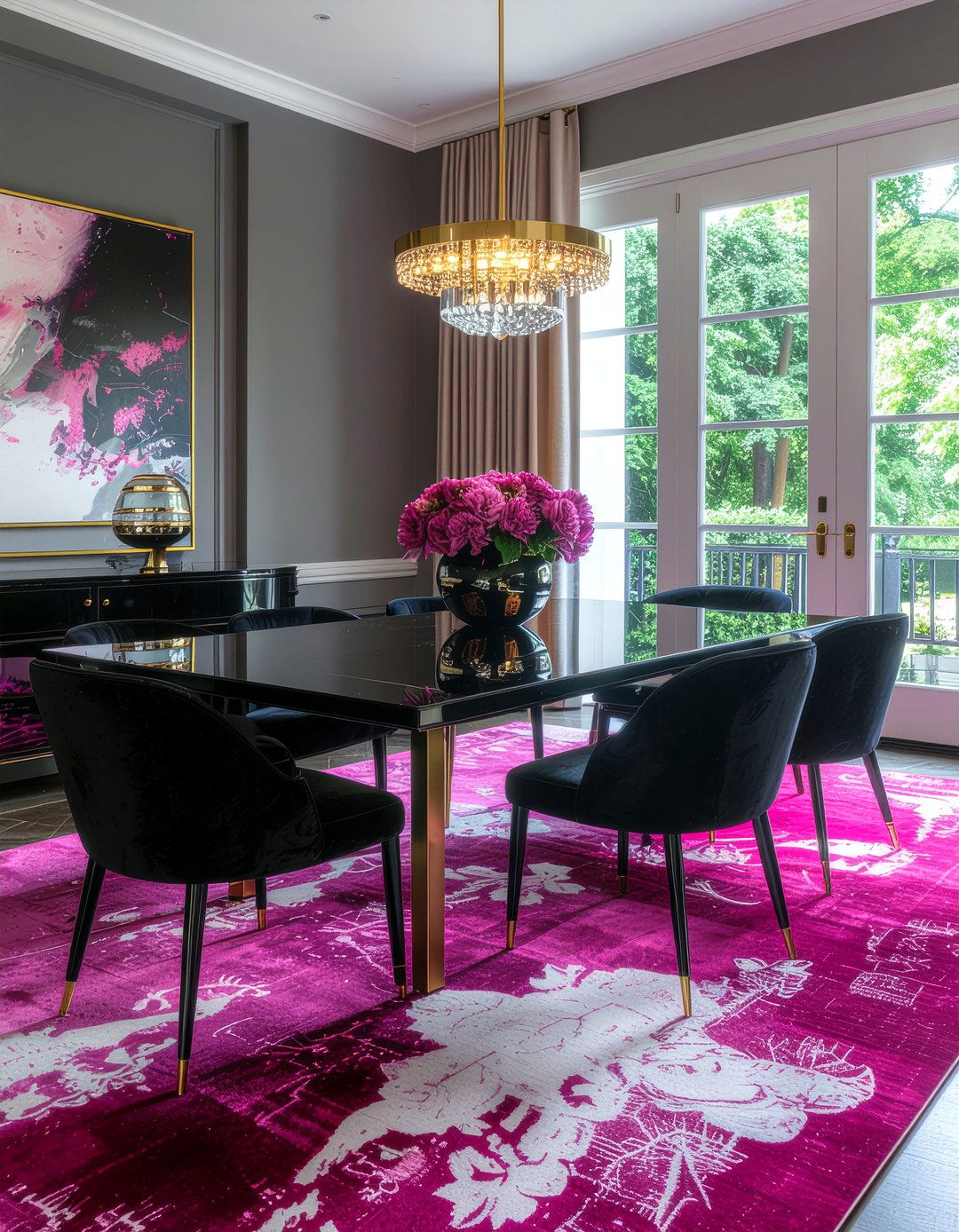 High Gloss Lacquer Furniture - 30 Hollywood regency dining room ideas